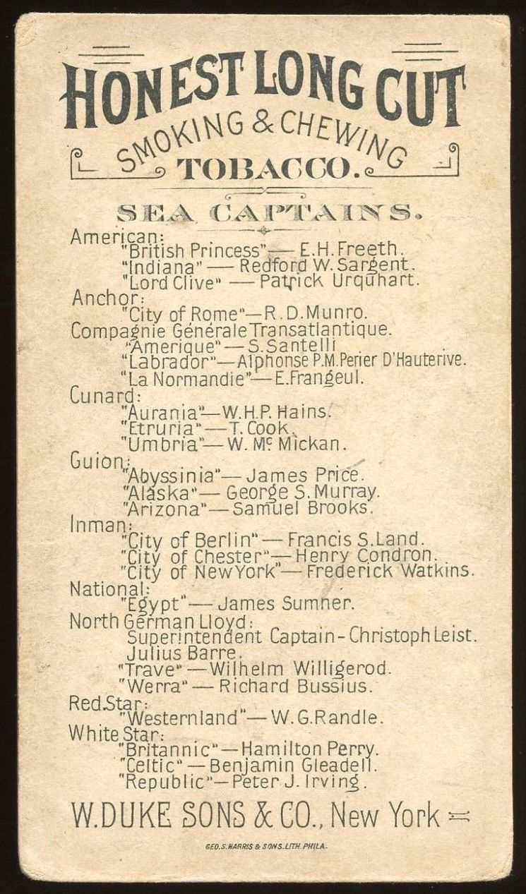 N127 Honest Long Cut Sea Captains